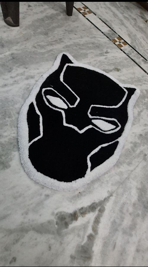 King of Wakanda Black Panther rug — In a room
